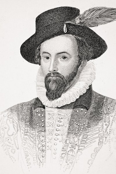 Sir Walter Raleigh, Illustration aus 